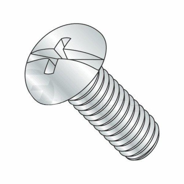 #10-24 x 2 in Combination Phillips/Slotted Round Machine Screw, Zinc Plated Steel, 2500 PK, Newport Fasteners, Mfr#: 580310-2500